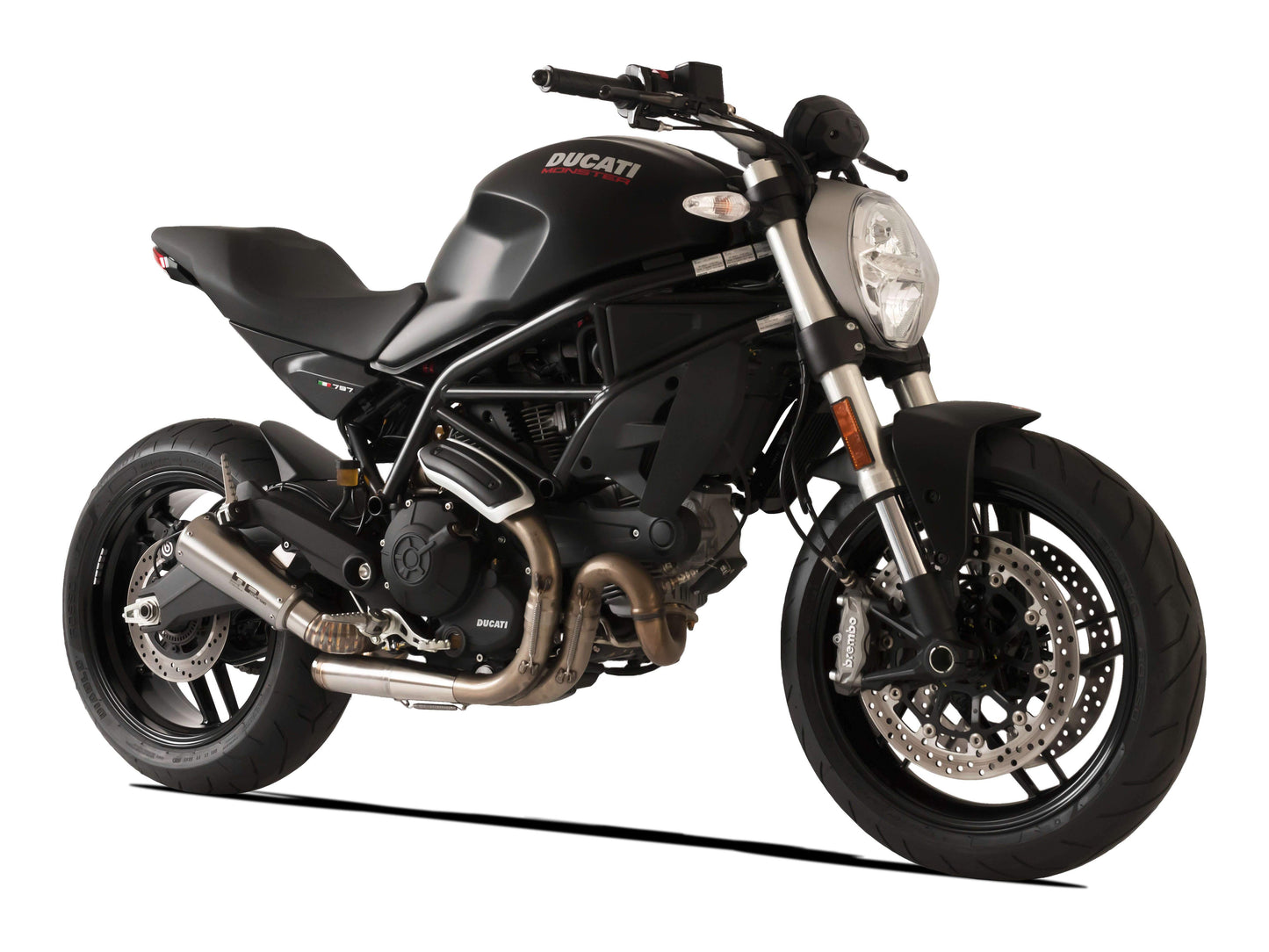 HP CORSE Ducati Monster 797 Slip-on Exhaust "GP-07 Satin" (racing; with aluminum ring) – Accessories in the 2WheelsHero Motorcycle Aftermarket Accessories and Parts Online Shop