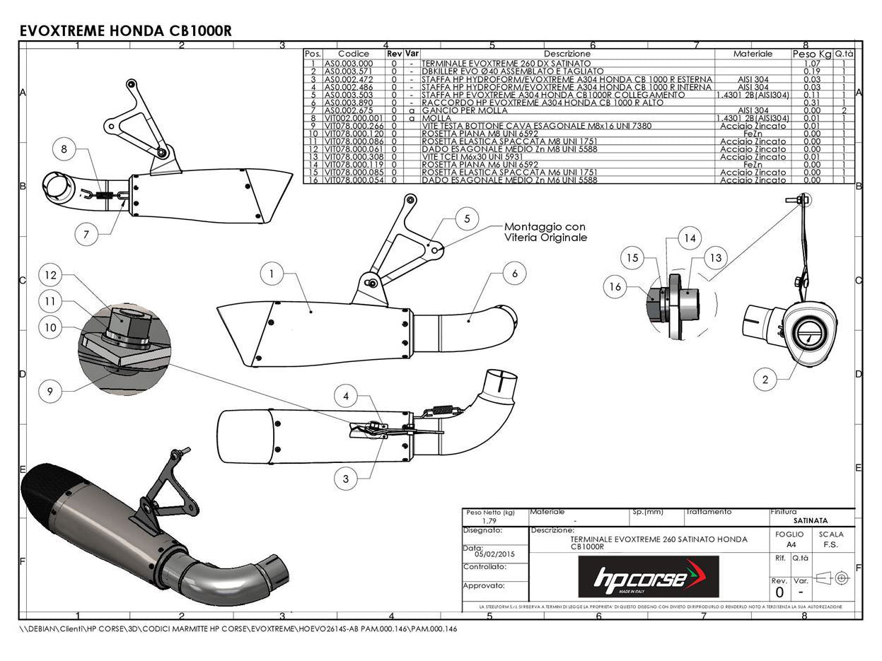 HP CORSE Honda CB1000R Slip-on Exhaust "Evoxtreme Black Single" (high position) – Accessories in the 2WheelsHero Motorcycle Aftermarket Accessories and Parts Online Shop
