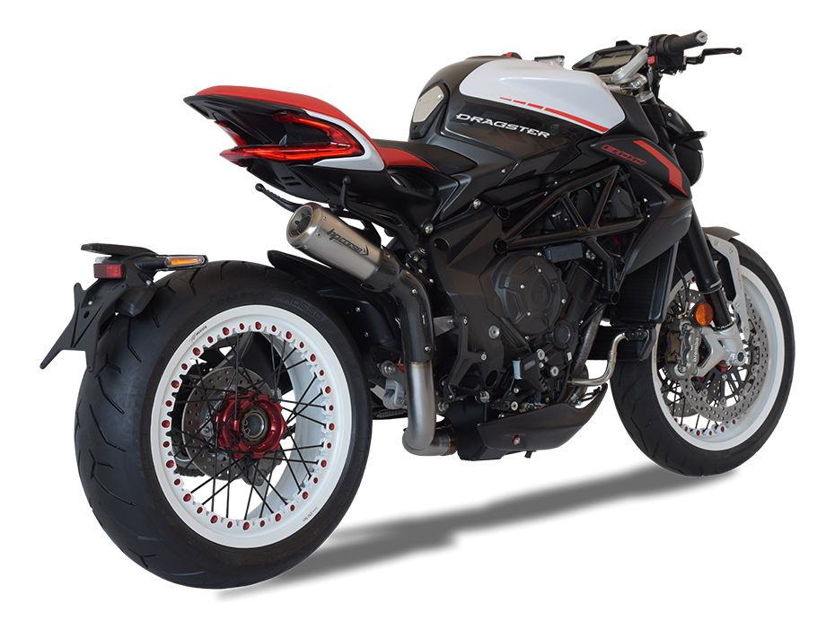 HP CORSE MV Agusta Dragster 800 RR (18/19) High-mount Slip-on Exhaust "GP07 Inox Satin" (Racing) – Accessories in the 2WheelsHero Motorcycle Aftermarket Accessories and Parts Online Shop