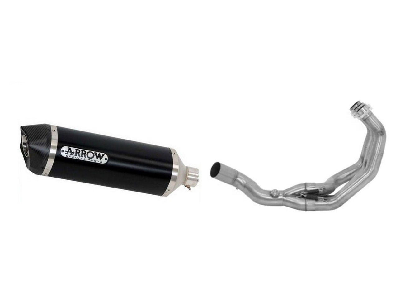 ARROW 71716MI+71900AON Yamaha MTX850 Niken (2018+) Full Exhaust System "Competition Evo Thunder" (aluminum; racing) – Accessories in the 2WheelsHero Motorcycle Aftermarket Accessories and Parts Online Shop