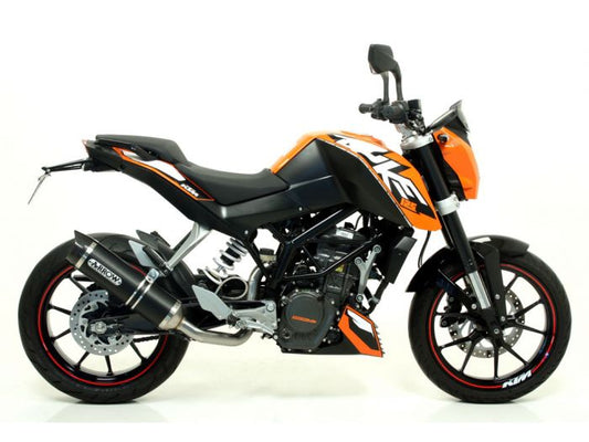 ARROW 51010KZ+51510AKN KTM Duke 200 (2011+) Dark Aluminum Slip-on Exhaust "Thunder" – Accessories in the 2WheelsHero Motorcycle Aftermarket Accessories and Parts Online Shop