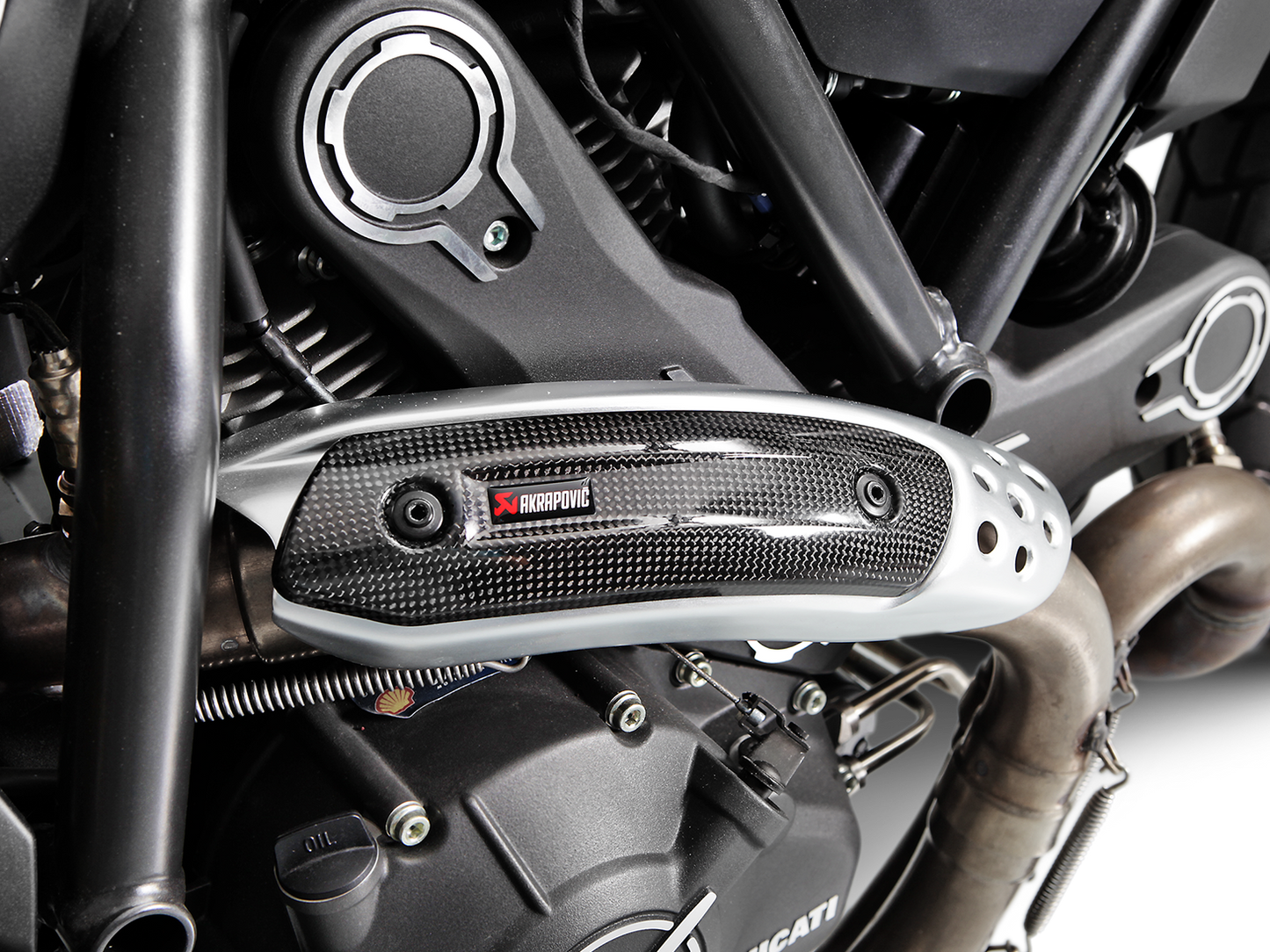 AKRAPOVIC P-HSD12E3 Ducati Monster 797 / Scrambler Carbon Exhaust Heat Shield – Accessories in the 2WheelsHero Motorcycle Aftermarket Accessories and Parts Online Shop