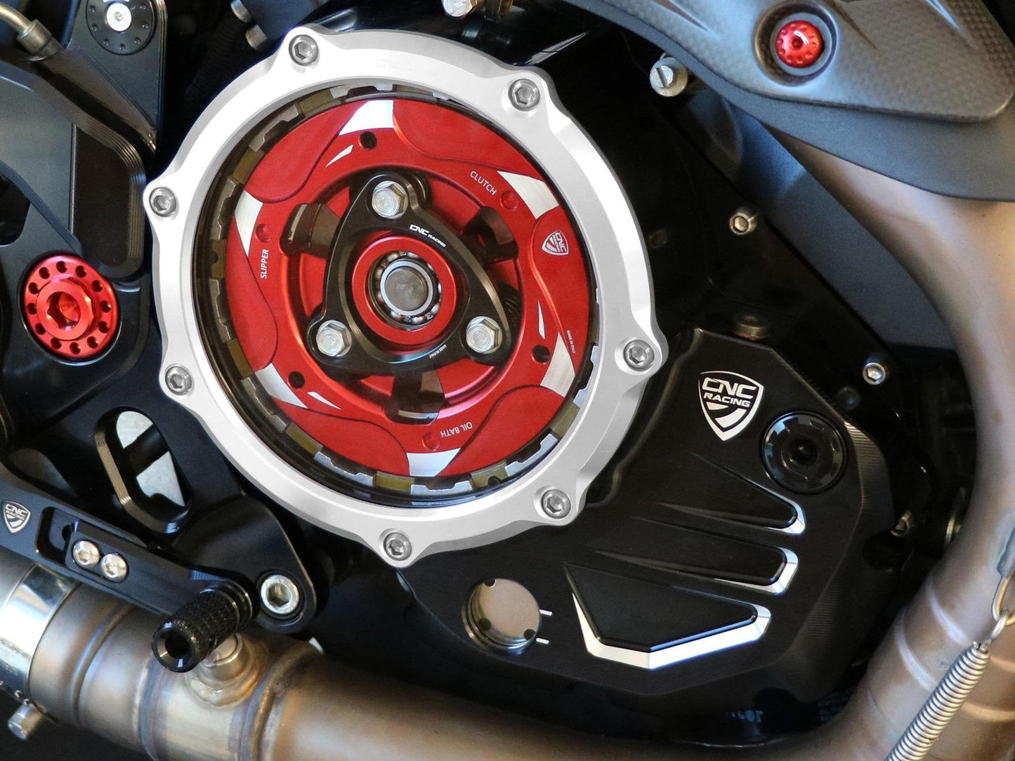 CA501 - CNC RACING Ducati Oil Bath Clear Clutch Cover – Accessories in the Motoraider Motorcycle Aftermarket Accessories and Parts Online Shop