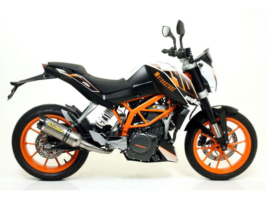 ARROW 71600MI+71813PK KTM 390 Duke (13/16) Titanium Slip-on Exhaust "Thunder" – Accessories in the 2WheelsHero Motorcycle Aftermarket Accessories and Parts Online Shop