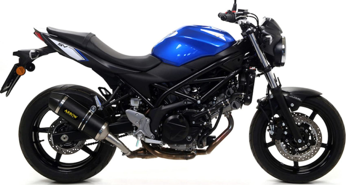 ARROW 71645MI+71846AKN Suzuki SV650 (2016+) Slip-on Exhaust "Race Tech" (dark aluminum) – Accessories in the 2WheelsHero Motorcycle Aftermarket Accessories and Parts Online Shop