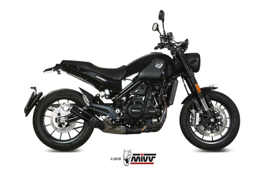 MIVV E.002 Benelli Leoncino 500 (2017+) Slip-on Exhaust "Double Gun" (black; approved) – Accessories in the 2WheelsHero Motorcycle Aftermarket Accessories and Parts Online Shop