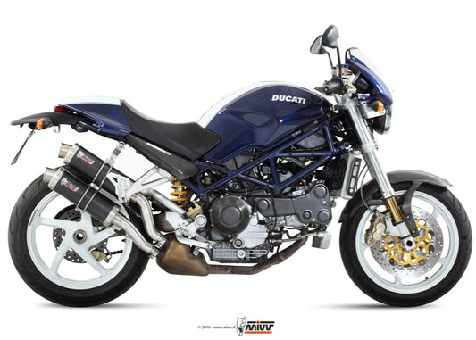 MIVV D.011 Ducati Monster S4R (03/05) Dual Slip-on Exhaust "GP" (carbon; approved) – Accessories in the 2WheelsHero Motorcycle Aftermarket Accessories and Parts Online Shop