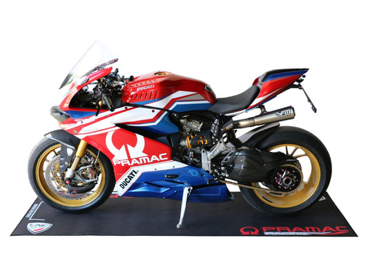 GA003BPR - CNC RACING GA003PR Garage Carpet (220 x 80 cm; Pramac Racing Limited Edition) – Accessories in the Motoraider Motorcycle Aftermarket Accessories and Parts Online Shop