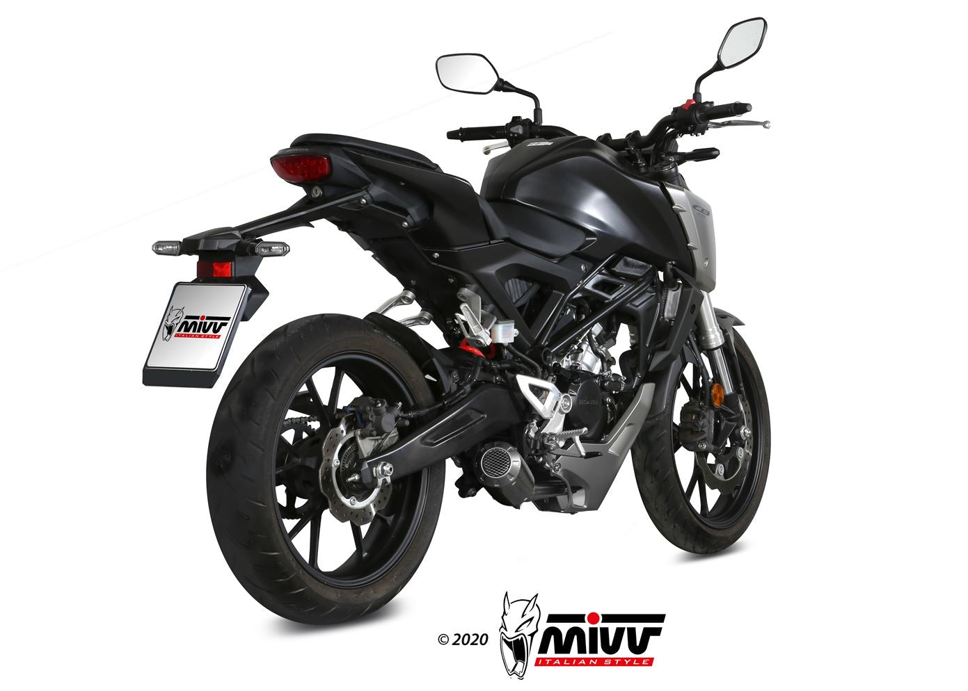 MIVV H.076 HONDA CB 125 R ( 2018 / 20 ) Full System Exhaust "MK3" (carbon; not approved) – Accessories in the 2WheelsHero Motorcycle Aftermarket Accessories and Parts Online Shop