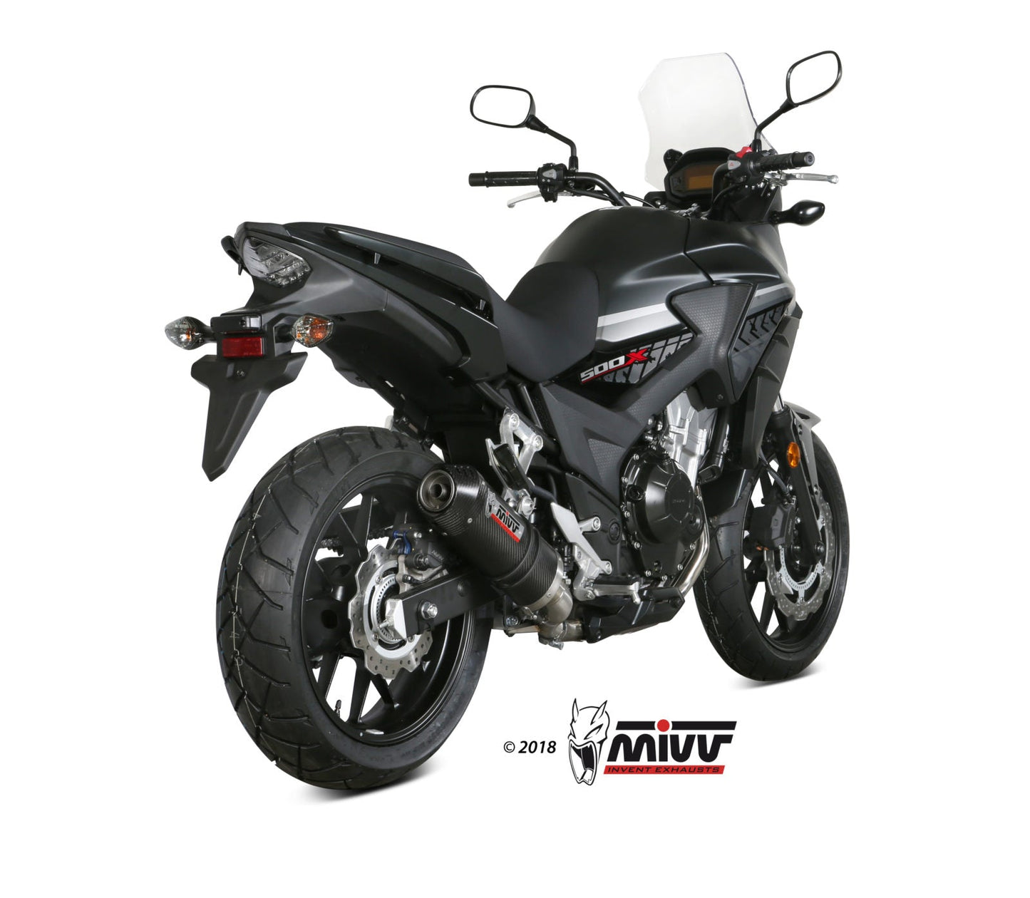MIVV H.067 HONDA CB 500 X ( 2017 / 20 ) Slip On Exhaust "Oval" (carbon + cap; approved) – Accessories in the 2WheelsHero Motorcycle Aftermarket Accessories and Parts Online Shop