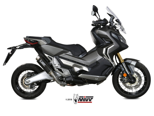 MIVV H.066 HONDA X-ADV 750 ( 2017+ ) Slip On Exhaust "GP PRO" (carbon; approved) – Accessories in the 2WheelsHero Motorcycle Aftermarket Accessories and Parts Online Shop