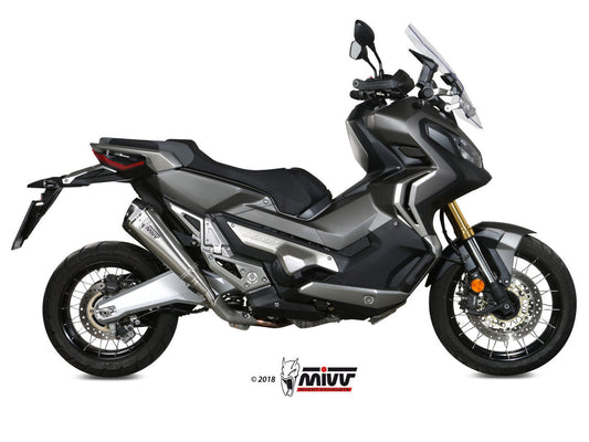 MIVV H.066 HONDA X-ADV 750 ( 2017+ ) Slip On Exhaust "Delta Race" (stainless steel; approved) – Accessories in the 2WheelsHero Motorcycle Aftermarket Accessories and Parts Online Shop