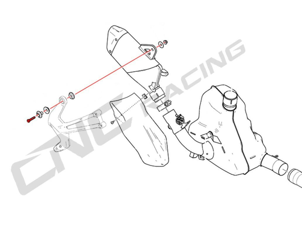 KV364X - CNC RACING Ducati Titanium Silencer Bracket Bolt – Accessories in the Motoraider Motorcycle Aftermarket Accessories and Parts Online Shop