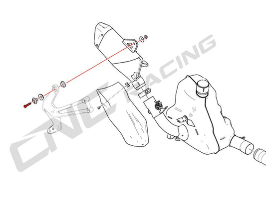 KV364X - CNC RACING Ducati Titanium Silencer Bracket Bolt – Accessories in the Motoraider Motorcycle Aftermarket Accessories and Parts Online Shop