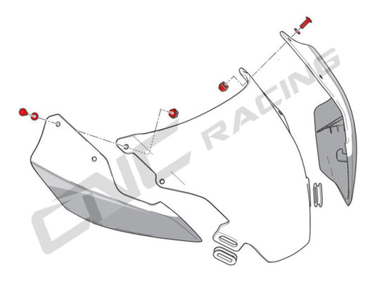 KV434 - CNC RACING Aprilia / Ducati Screen Bolts kit – Accessories in the Motoraider Motorcycle Aftermarket Accessories and Parts Online Shop