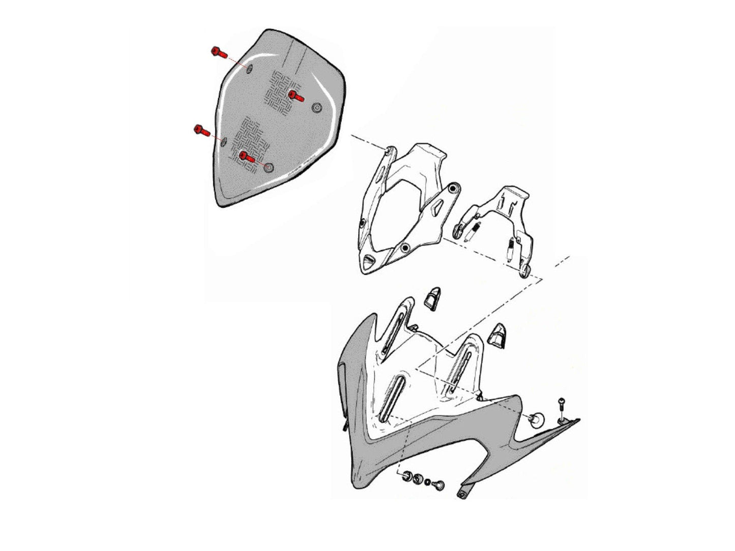KV462 - CNC RACING Ducati Multistrada 1200 (13/14) Carbon Wind Screen Screw – Accessories in the Motoraider Motorcycle Aftermarket Accessories and Parts Online Shop