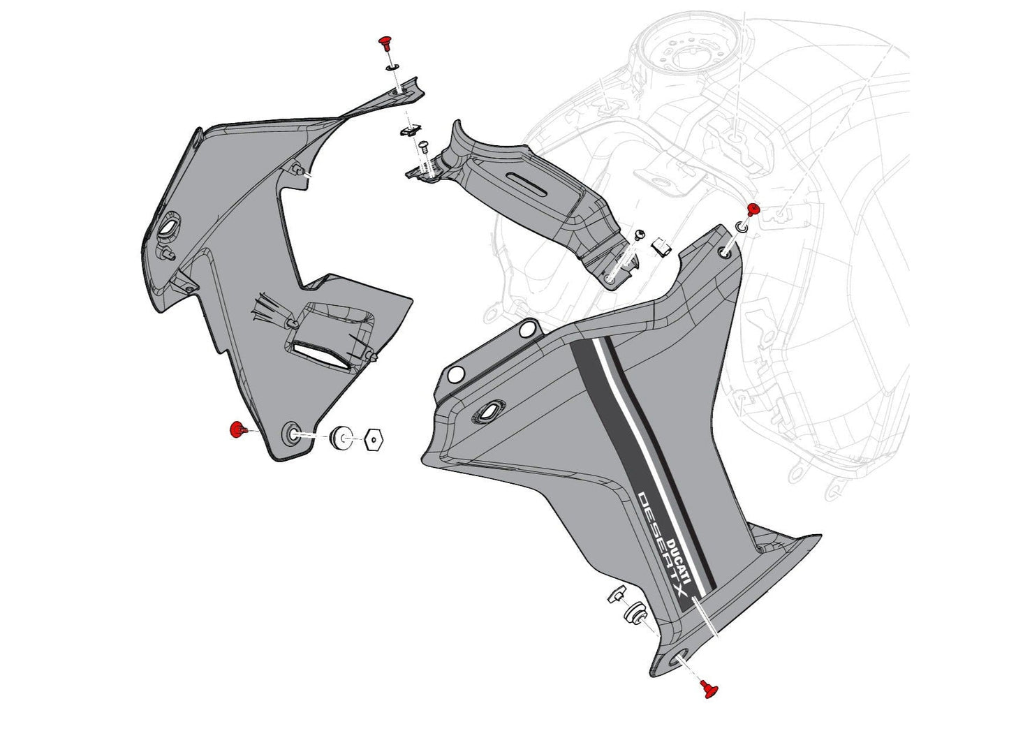 KV478 - CNC RACING Ducati DesertX (2022+) Front Fairing Screws – Accessories in the Motoraider Motorcycle Aftermarket Accessories and Parts Online Shop