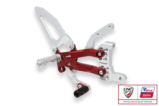 PE407PR - CNC RACING Ducati Panigale V4 (18/24) Adjustable Rearset "Easy" (Pramac Racing edition) – Accessories in the Motoraider Motorcycle Aftermarket Accessories and Parts Online Shop