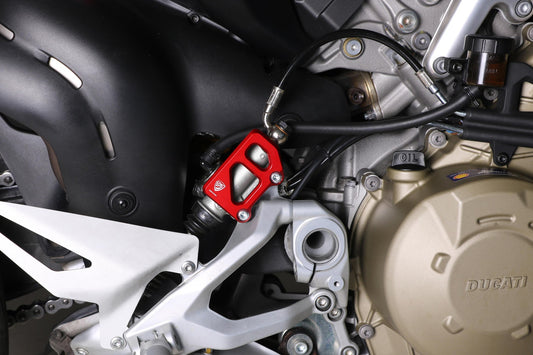 PR325 - CNC RACING Ducati / Moto Guzzi Rear Brake Master Cylinder Protector (for OEM rearset) – Accessories in the Motoraider Motorcycle Aftermarket Accessories and Parts Online Shop