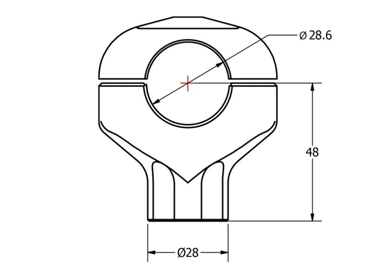 RM221 - CNC RACING Handlebar Riser (48 mm, conical) – Accessories in the Motoraider Motorcycle Aftermarket Accessories and Parts Online Shop