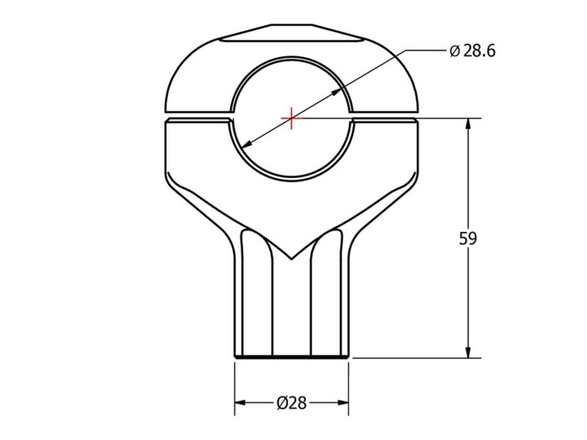 RM222 - CNC RACING Ducati / MV Agusta Handlebar Riser (59 mm, conical) – Accessories in the Motoraider Motorcycle Aftermarket Accessories and Parts Online Shop