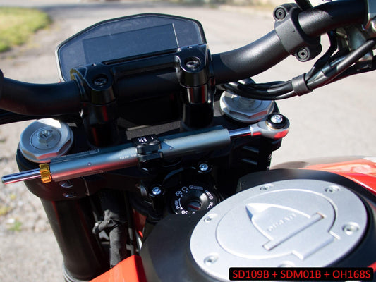 Ducati Hypermotard 950 (2019+) OHLINS Steering Damper + CNC RACING Mounting Kit – Accessories in the Motoraider Motorcycle Aftermarket Accessories and Parts Online Shop