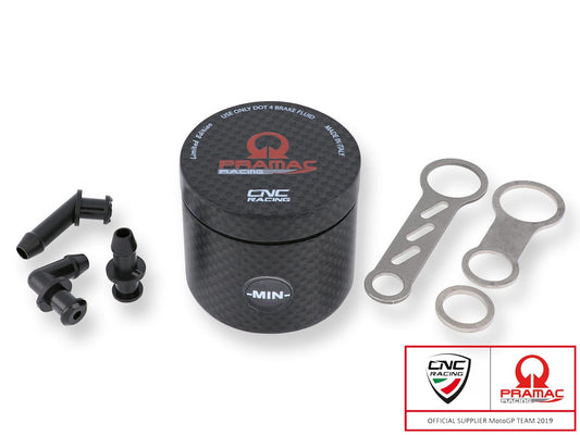 SE801PR - CNC RACING Universal 25 ml Carbon Front Brake Fluid Tank (Pramac Racing Limited Edition) – Accessories in the Motoraider Motorcycle Aftermarket Accessories and Parts Online Shop