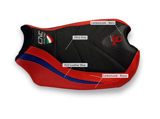 SLD02PR - CNC RACING Ducati Streetfighter V4 Ultragrip Seat Cover (Pramac edition) – Accessories in the Motoraider Motorcycle Aftermarket Accessories and Parts Online Shop