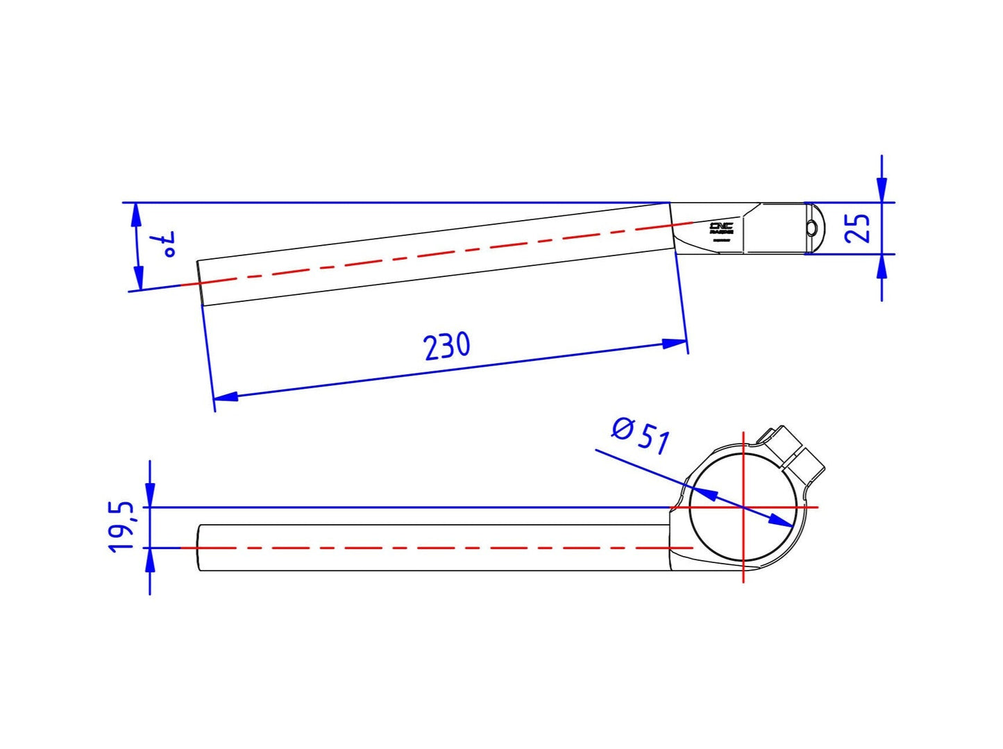 SM451 - CNC RACING Handlebar Clip-ons (Ø 51 mm) – Accessories in the Motoraider Motorcycle Aftermarket Accessories and Parts Online Shop