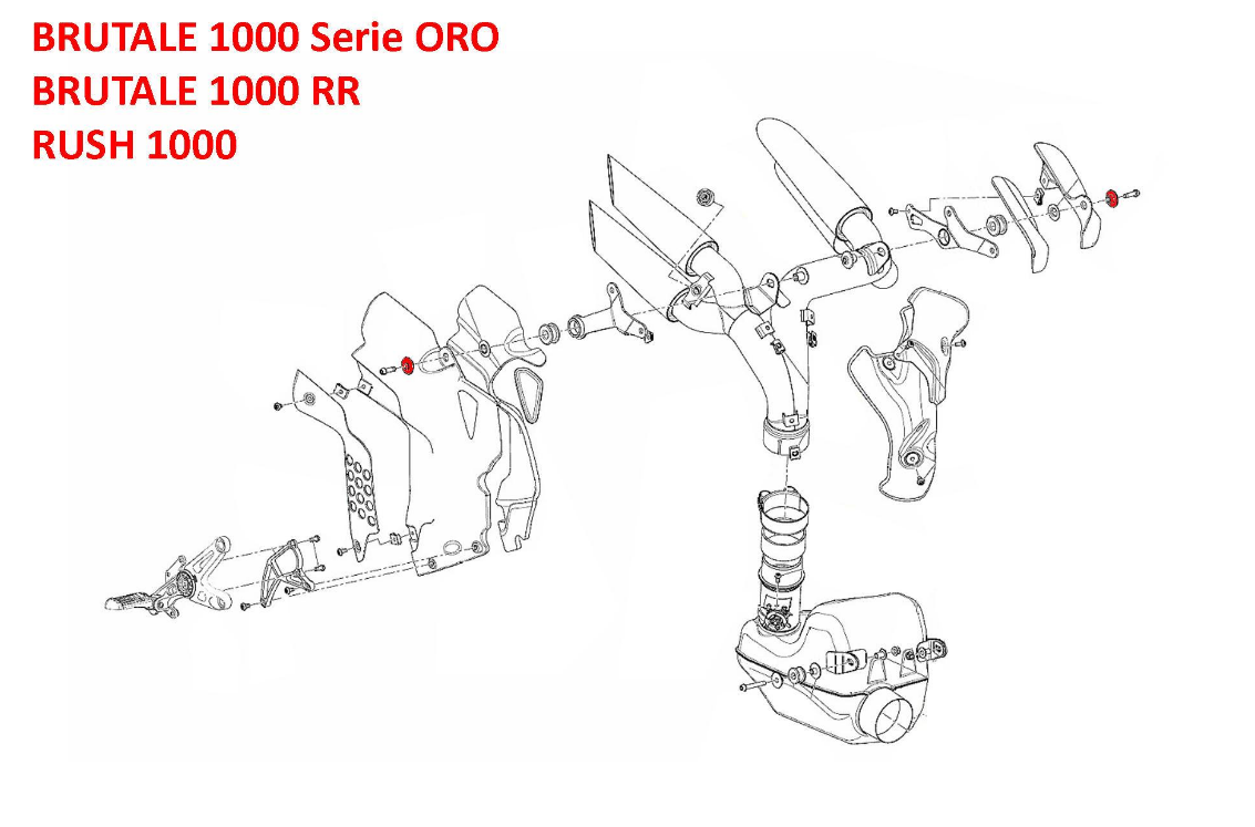 KV452 - CNC RACING MV Agusta Brutale 1000 RR Exhaust Silencer Bracket Collar Screw – Accessories in the Motoraider Motorcycle Aftermarket Accessories and Parts Online Shop