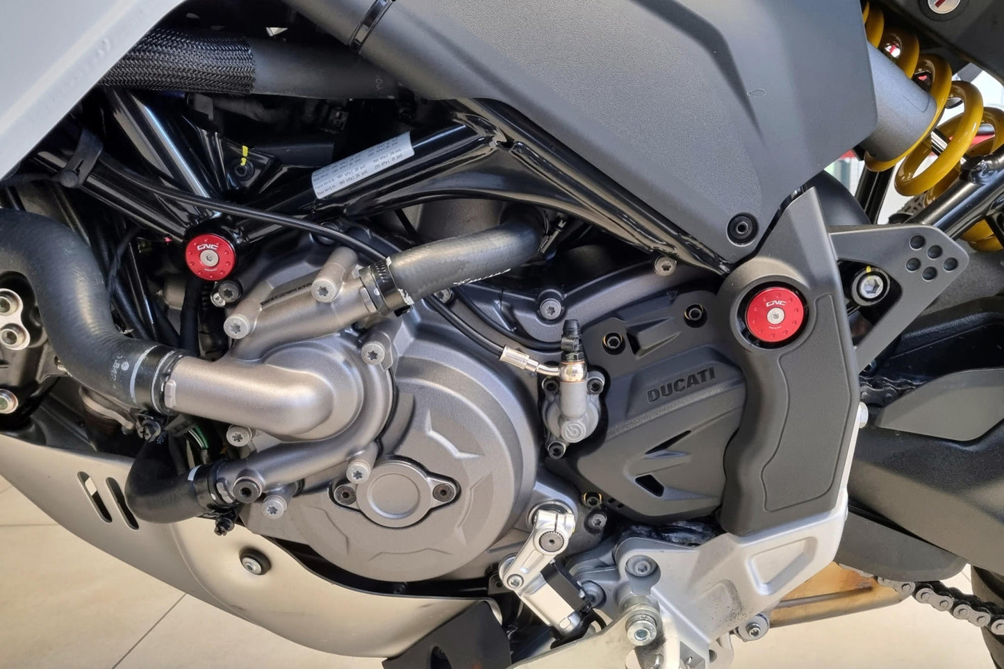 TT369 - CNC RACING Ducati DesertX (2022+) Frame Plugs – Accessories in the Motoraider Motorcycle Aftermarket Accessories and Parts Online Shop
