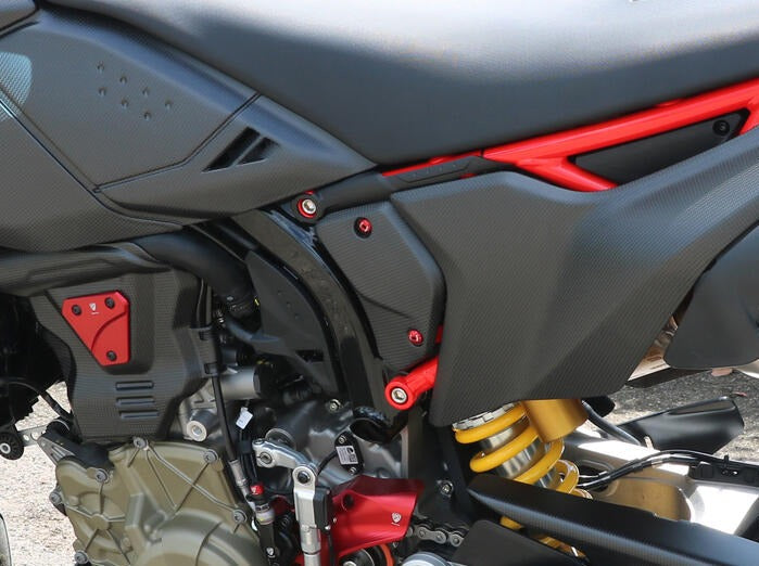 ZA272 - CNC RACING Ducati Hypermotard 698 Mono (2024+) Carbon Frame Side Covers – Accessories in the Motoraider Motorcycle Aftermarket Accessories and Parts Online Shop