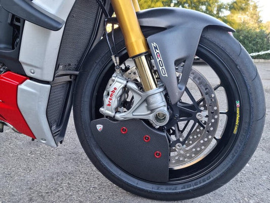 CNC RACING ZA750PR Ducati Streetfighter / Panigale V2 / V4 Carbon Front Brake Cooling System (Pramac Edition) – Accessories in the Motoraider Motorcycle Aftermarket Accessories and Parts Online Shop
