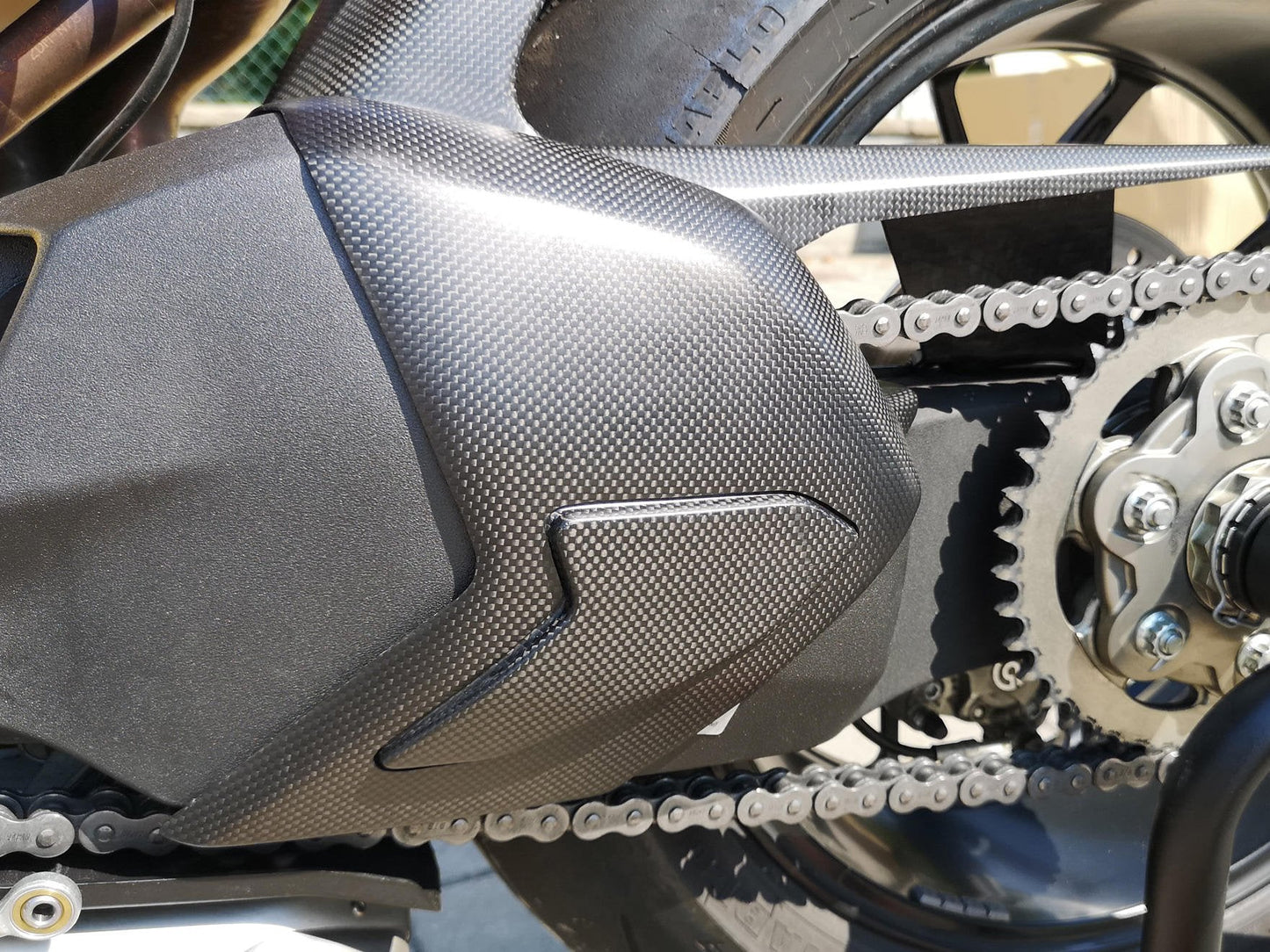 ZA864 - CNC RACING Ducati Panigale V4 (18/24) Carbon Swingarm Cover – Accessories in the Motoraider Motorcycle Aftermarket Accessories and Parts Online Shop