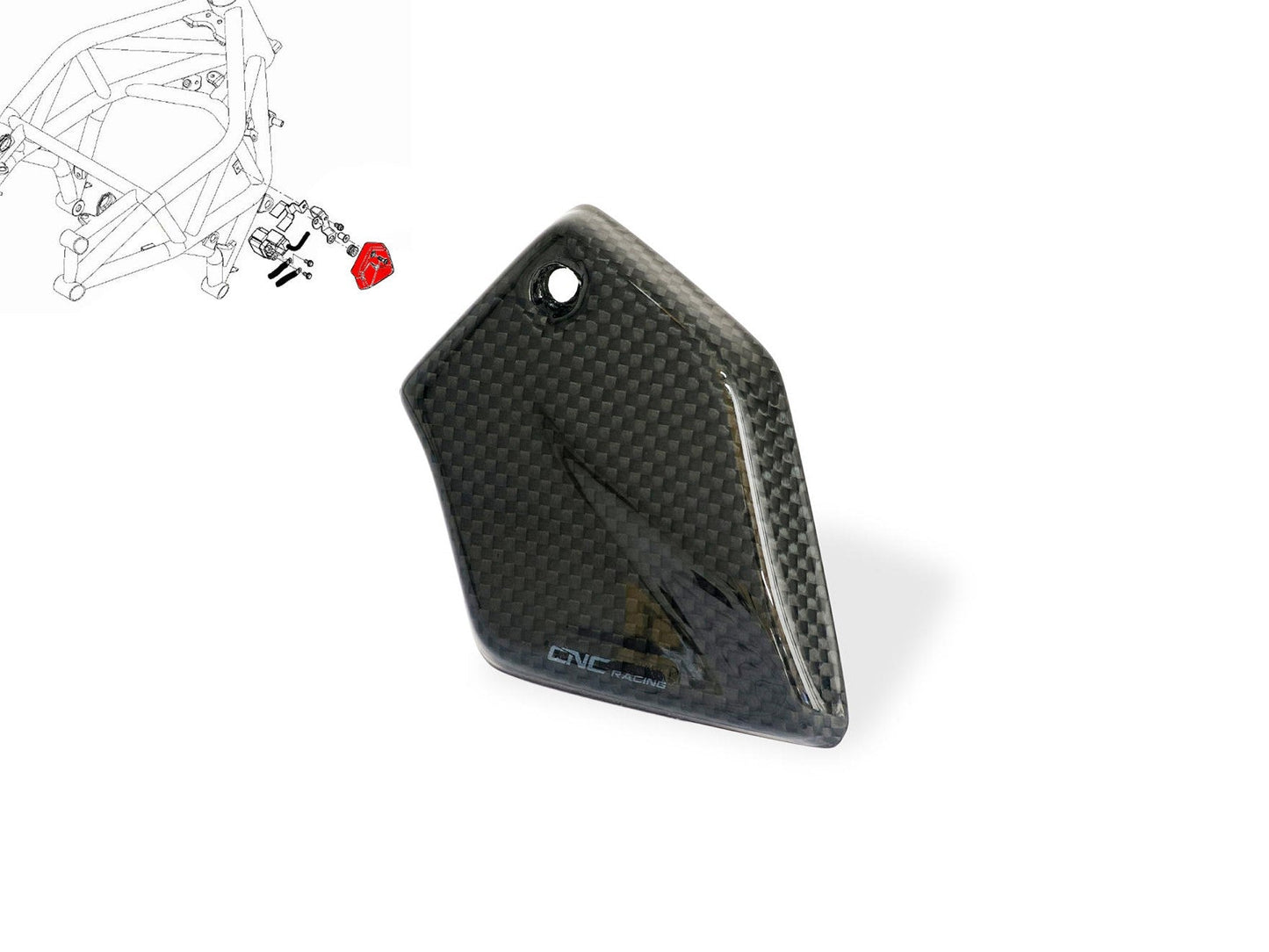 ZA884 - CNC RACING MV Agusta Brutale / Dragster (2012+) Carbon Starter Relay Solenoid Cover – Accessories in the Motoraider Motorcycle Aftermarket Accessories and Parts Online Shop