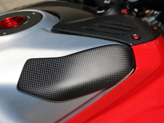 ZP112 - CNC RACING Ducati Panigale V4 / Streetfighter Carbon Fuel Tank Sliders – Accessories in the Motoraider Motorcycle Aftermarket Accessories and Parts Online Shop