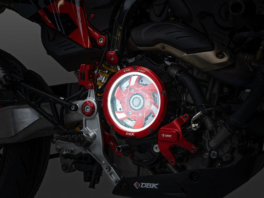 DBK DUCABIKE CCDVL15 Ducati Hypermotard 698 Mono (2024+ ) Clear Clutch Cover "3D Evo LED" – Accessories in the Motoraider Motorcycle Aftermarket Accessories and Parts Online Shop
