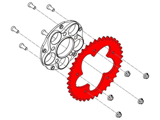 CNC RACING Ducati 5 Holes Gear Ring (for CNC RACING rear sprocket kit) – Accessories in the Motoraider Motorcycle Aftermarket Accessories and Parts Online Shop
