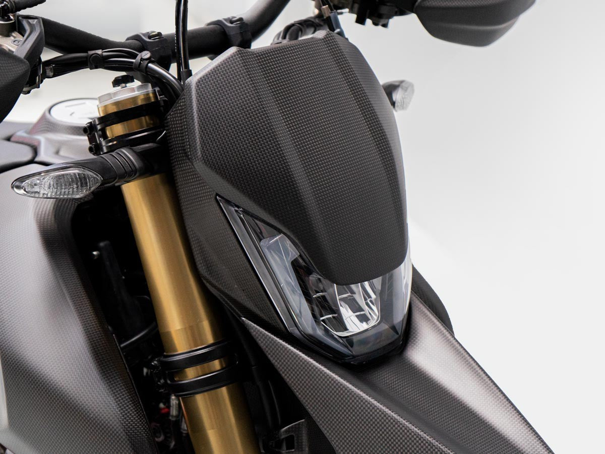 CRB147 - DUCABIKE Ducati Hypermotard 698 Mono (2024+) Carbon Front Fairing – Accessories in the Motoraider Motorcycle Aftermarket Accessories and Parts Online Shop