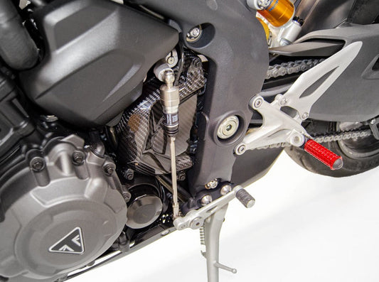 CRB70L - DBK Triumph ST Glossy Carbon Sprocket Cover – Accessories in the Motoraider Motorcycle Aftermarket Accessories and Parts Online Shop
