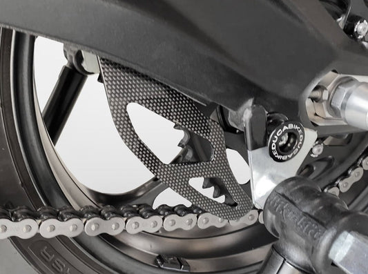 CRB93L - DBK Triumph Street Triple 765 S / R / RS (2017+) Glossy Carbon Chain Guard – Accessories in the Motoraider Motorcycle Aftermarket Accessories and Parts Online Shop