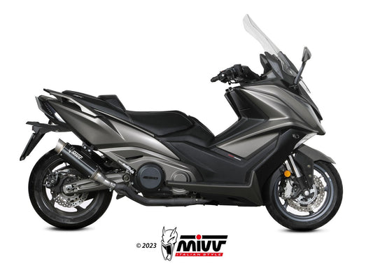 MIVV O.011 KYMCO AK 550 ( 2021+ ) Slip-on Exhaust "GP Pro" (black; not approved) – Accessories in the 2WheelsHero Motorcycle Aftermarket Accessories and Parts Online Shop