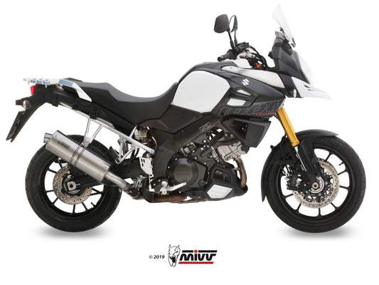 MIVV S.042 SUZUKI V-Strom 1000 ( 2014 / 20 ) Slip-on Exhaust "Oval" (stainless steel; approved) – Accessories in the 2WheelsHero Motorcycle Aftermarket Accessories and Parts Online Shop