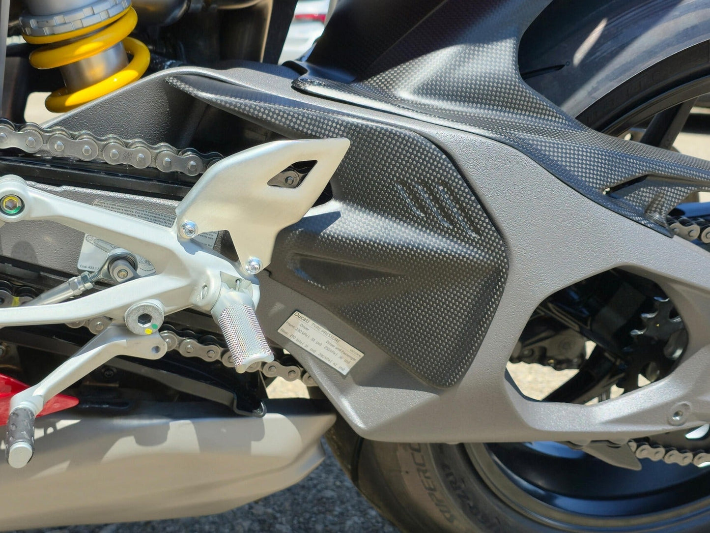 CNC RACING ZA419 Ducati Panigale V4 / Streetfighter V4 (2025+) Carbon Swingarm Cover – Accessories in the Motoraider Motorcycle Aftermarket Accessories and Parts Online Shop