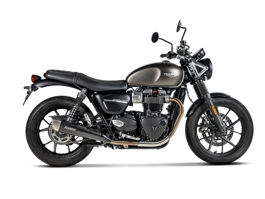 AKRAPOVIC S-T9SO2-HCQTBL Triumph Street Twin (2020+) Slip-On Exhaust (titanium) – Accessories in the 2WheelsHero Motorcycle Aftermarket Accessories and Parts Online Shop