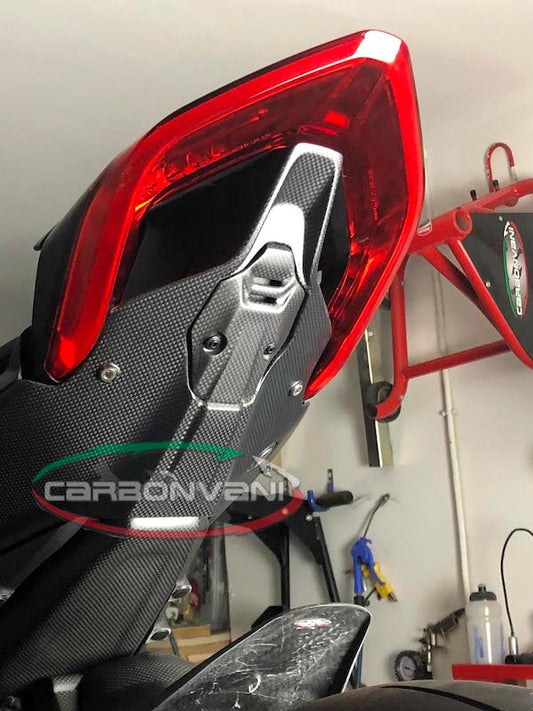 CARBONVANI Ducati Panigale V4 (2018+) Carbon License Plate Holder Cap – Accessories in the 2WheelsHero Motorcycle Aftermarket Accessories and Parts Online Shop