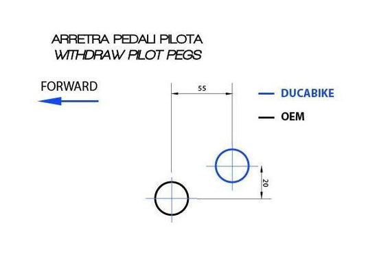 PAP03 - DUCABIKE Ducati XDiavel Rearset (alt. position) – Accessories in the Motoraider Motorcycle Aftermarket Accessories and Parts Online Shop