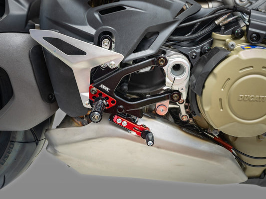 DBK DUCABIKE PRSFV402 Ducati Streetfighter V4 / V4S (2025+) Adjustable Rearset – Accessories in the Motoraider Motorcycle Aftermarket Accessories and Parts Online Shop