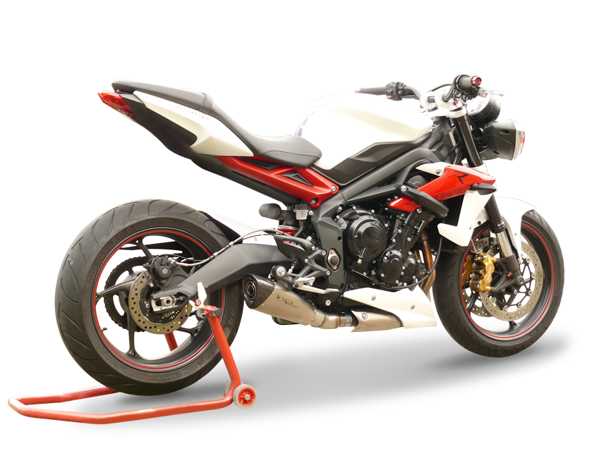 HP CORSE Triumph Street Triple (13/16) Slip-on Exhaust "Evoxtreme Satin" (EU homologated) – Accessories in the 2WheelsHero Motorcycle Aftermarket Accessories and Parts Online Shop