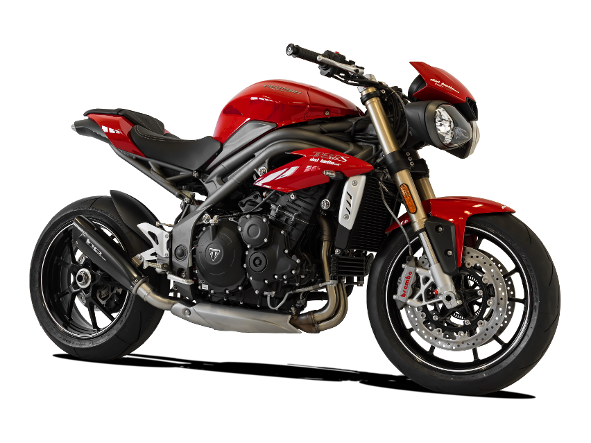 HP CORSE Triumph Speed Triple (16/17) Slip-on Exhaust "Evoxtreme Black" (racing) – Accessories in the 2WheelsHero Motorcycle Aftermarket Accessories and Parts Online Shop